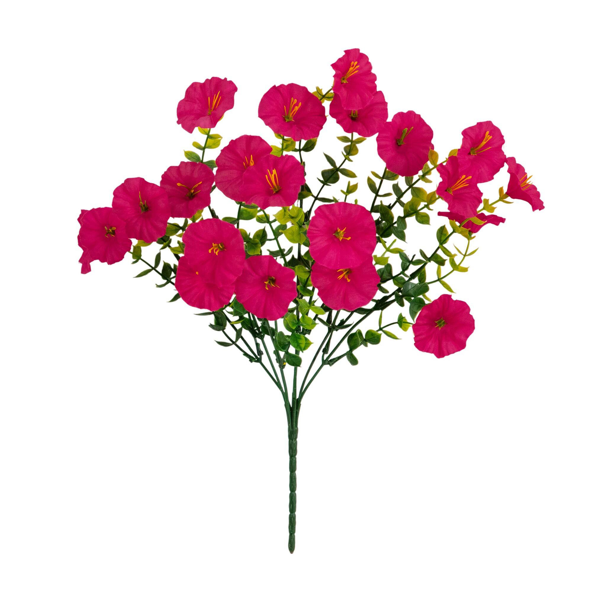 14" UV Resistant Artificial Morning Glory Bushes